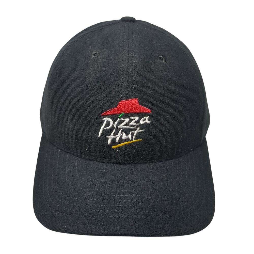 Pizza Hut Strapback Baseball Cap Black One Size Adjustable Embroidered 6 Panel
